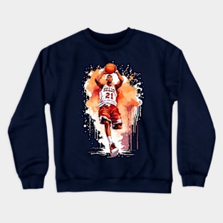 Basketball Lover Design Art Crewneck Sweatshirt